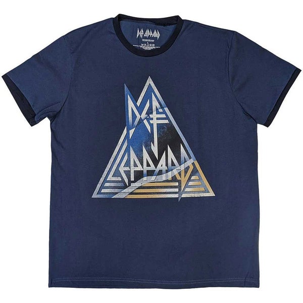 Def Leppard Triangle Logo Ringer T Shirt Carousel 1