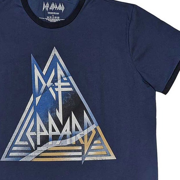 Def Leppard Triangle Logo Ringer T Shirt Carousel 2