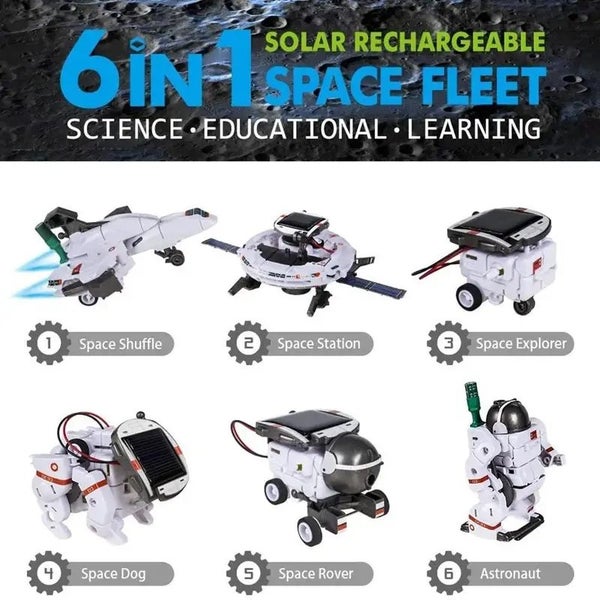 Solar Robot DIY Space Fleet Building Block Toys, Parent-Child Puzzle Science Carousel 2
