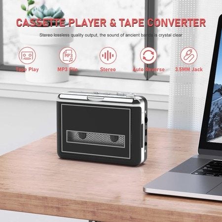 Cassette Player,Portable Tape Player Compact Recorder with Headphones,Audio Musi Carousel 1