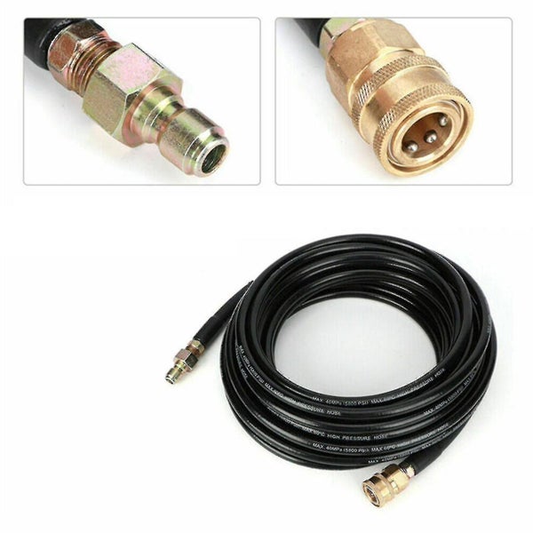 Black 5800psi 50ft High Pressure Washer Tube Cleaning Hose 3/8inch Quick Connect Carousel 2