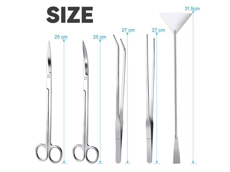 Aquarium Aquascaping Tools Kit Stainless Steel Carousel 12