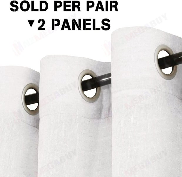 Brand New Sheer Curtain Eyelet *2panels Readymade" White 3 sizes Carousel 2