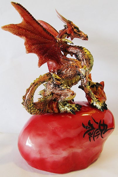 Dragon on a rock formation lamp (DRAGCEGG-A) Carousel 1