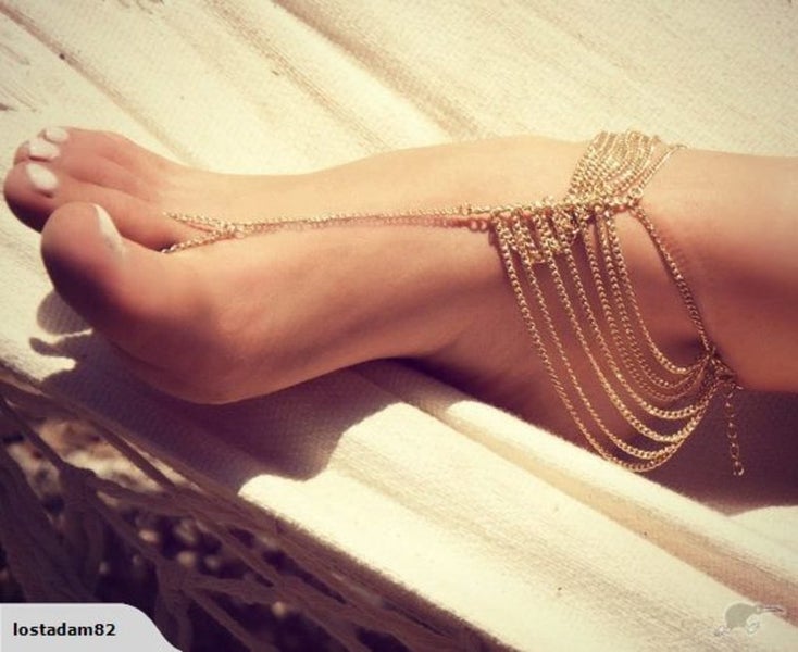 Beach Fashion Multi Chain Tassel Anklet 1616280 Carousel 1