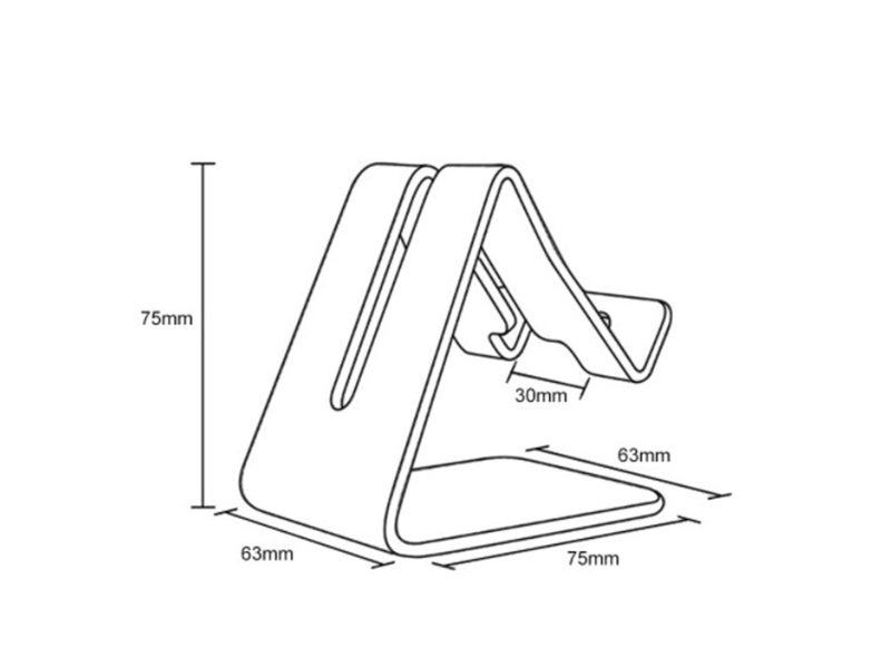 Desktop Phone Holder Aluminum Stand For iPhone, Samsung, Tablet (A02 Black)64188448877697114