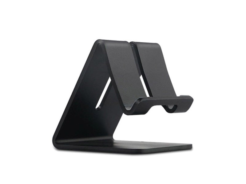 Desktop Phone Holder Aluminum Stand For iPhone, Samsung, Tablet (A02 Black)64188448877697110
