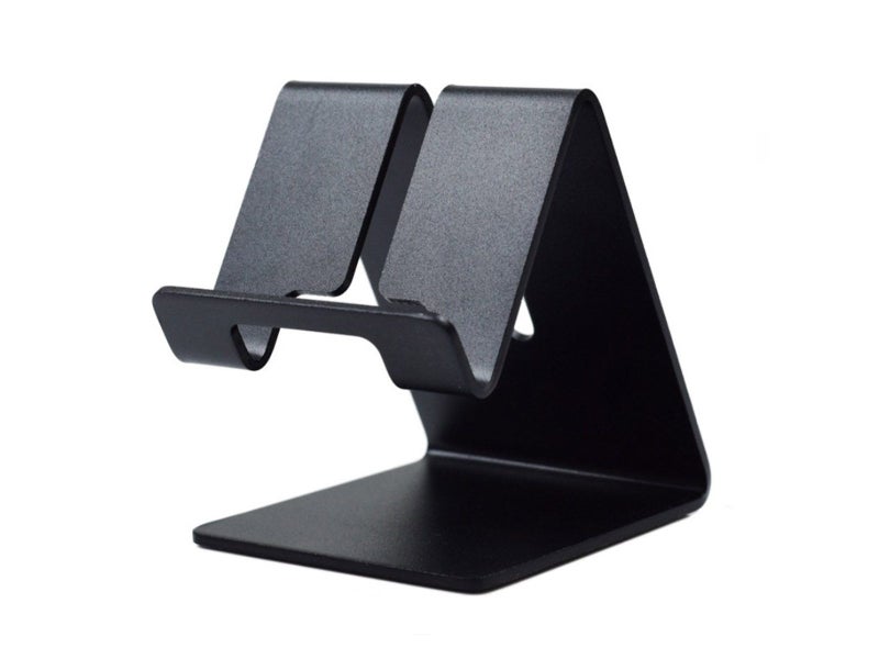 Desktop Phone Holder Aluminum Stand For iPhone, Samsung, Tablet (A02 Black)64188448877697112