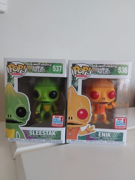 Land Of The Lost Sleestak And Enik Funko Pop Set Carousel 1