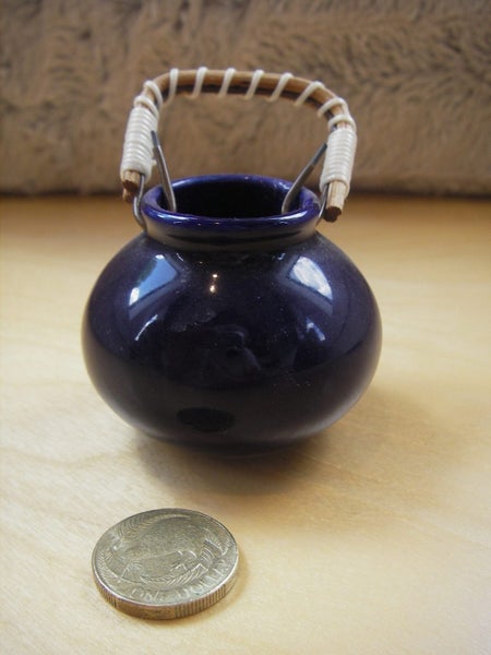 Cobalt Blue Satsuma style pot - 6 cm d. 4 cm tall Carousel 2
