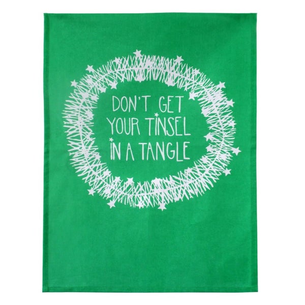 Christmas Tea Towel - Tinsel Tangle Carousel 1