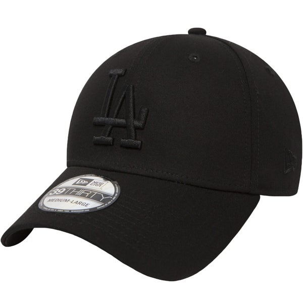 New Era LA Dodgers Essentials 39THIRTY Stretch Fit Cap - All Black Carousel 1