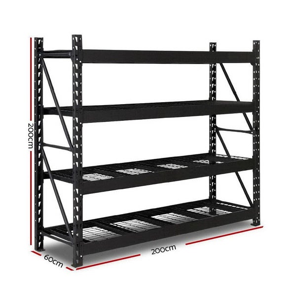 Giantz 2m Warehouse Racking Shelving Heavy Duty Steel Garage Storage Rack Carousel 2