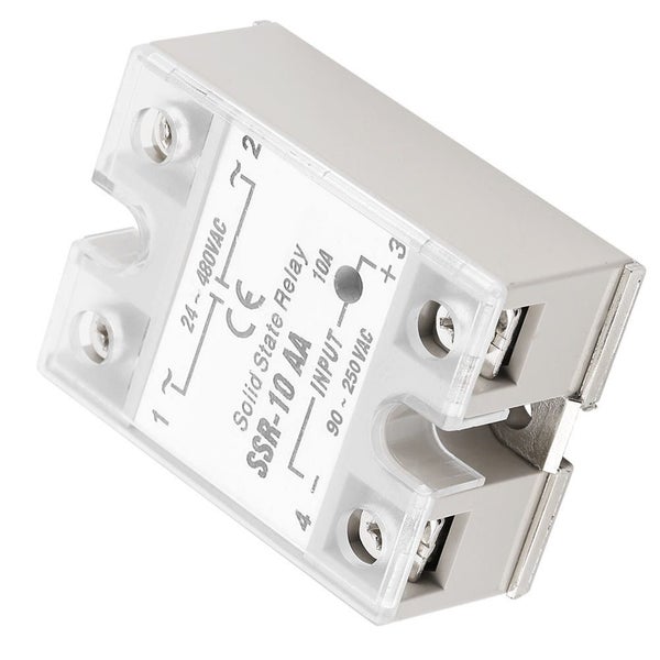 10A Solid State Relay Module SSR AC-AC Input 90-250V AC Output 24-480V AC Carousel 1