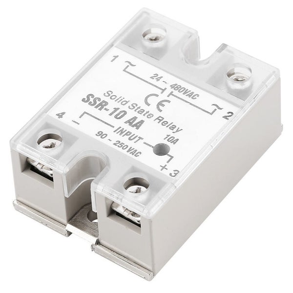 10A Solid State Relay Module SSR AC-AC Input 90-250V AC Output 24-480V AC Carousel 3