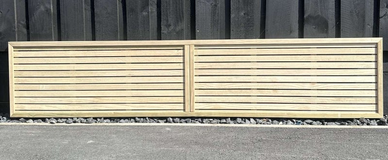 500 x 2400 5mm Gap 2 Panel Trellis Fence Topper Framed Carousel 1