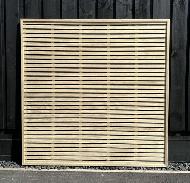 1800 x 1800 15mm Trellis Fence Panel Framed Carousel 1