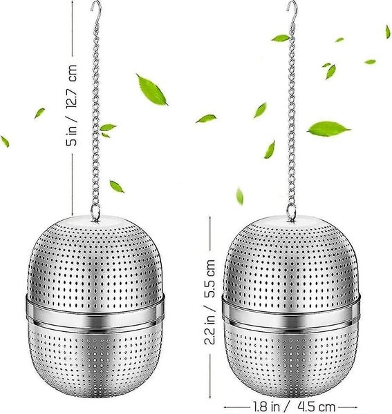 Tea Strainer Tea Infuser 2 Pack, 304 Stainless Steel Tea Filters Tea Interval Carousel 2