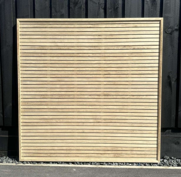1800 x 1800 5mm Trellis Fence Panel Framed Carousel 1