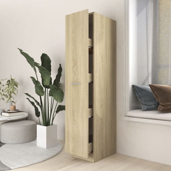 Apothecary Cabinet Sonoma Oak 30x42.5x150 Cm Chipboard Nbaxxt Carousel 1