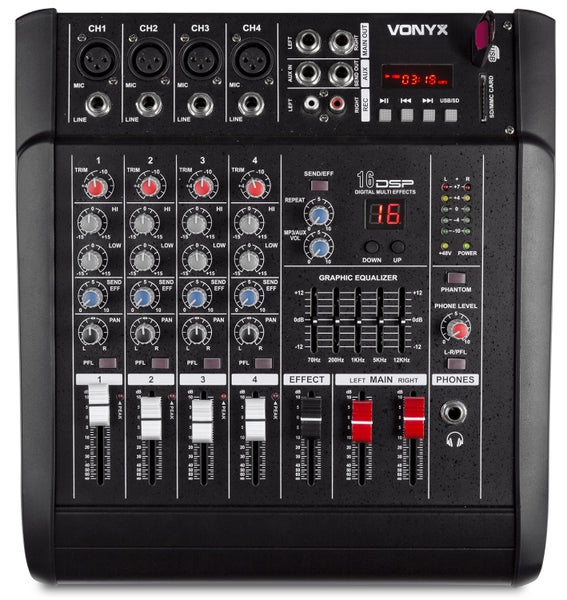 5-Channel Mixer with Amplifier DSP/BT/SD/USB/MP3 Carousel 1