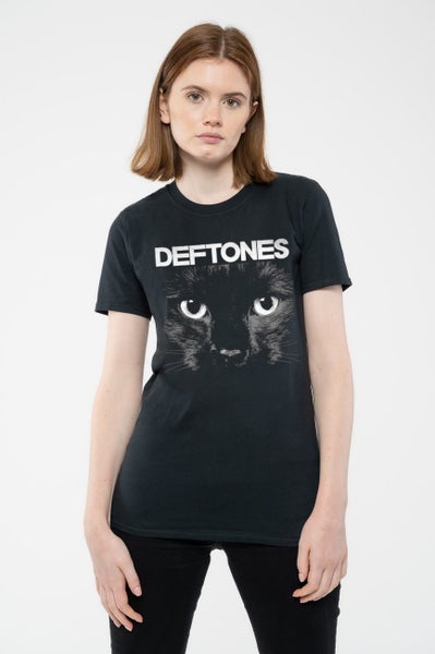 Deftones T Shirt Sphinx Cat Eyes Album Cover Band Logo Official Mens New Black Carousel 5