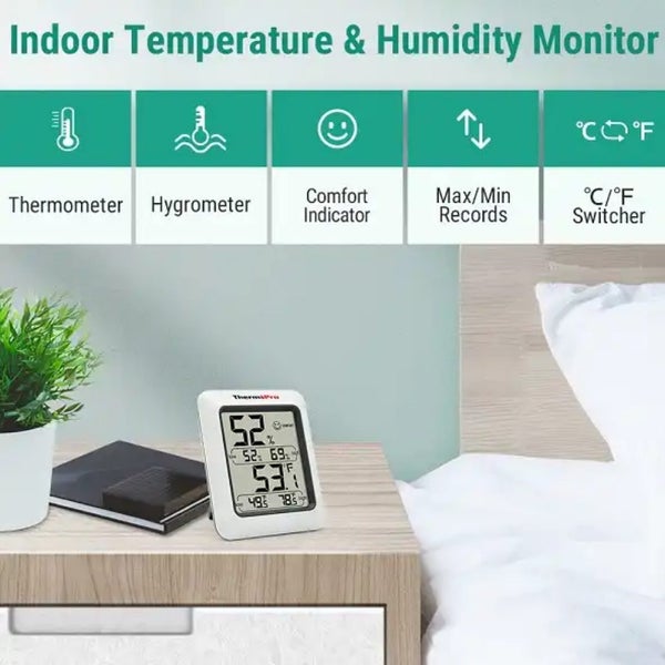 ThermoPro TP50 Indoor Home Weather Station Humidity Hygrometer Gauge Carousel 2