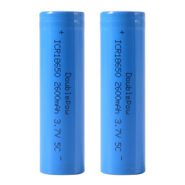 18650 lithium battery 2600mAh 3.7V x2 Flat top Carousel 1