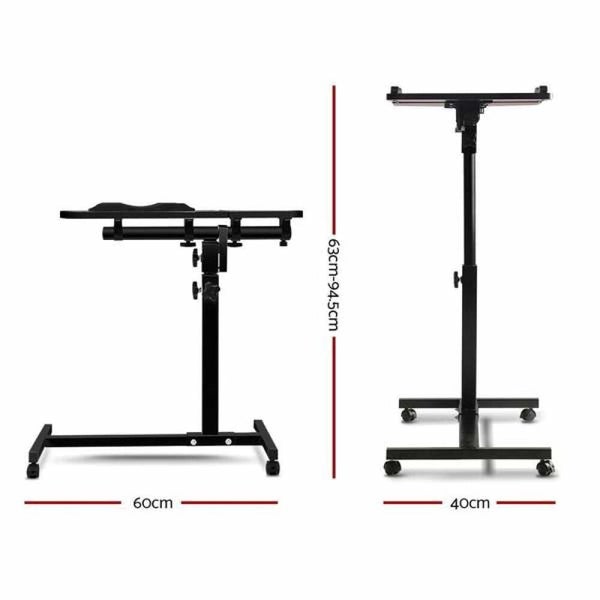 Artiss Laptop Table Desk Adjustable Stand with Fan - Black Carousel 2