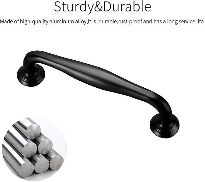 10 Pcs 128mm Furniture Handles Black Kitchen Handles Cabinet Handles Bar Handle Carousel 5