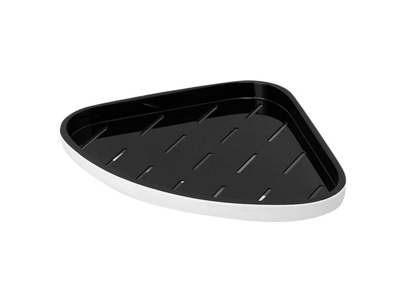 1Pc Wall Mount Bathroom Corner Shower Shelf Caddy Floating Storage Tray - Black Carousel 2