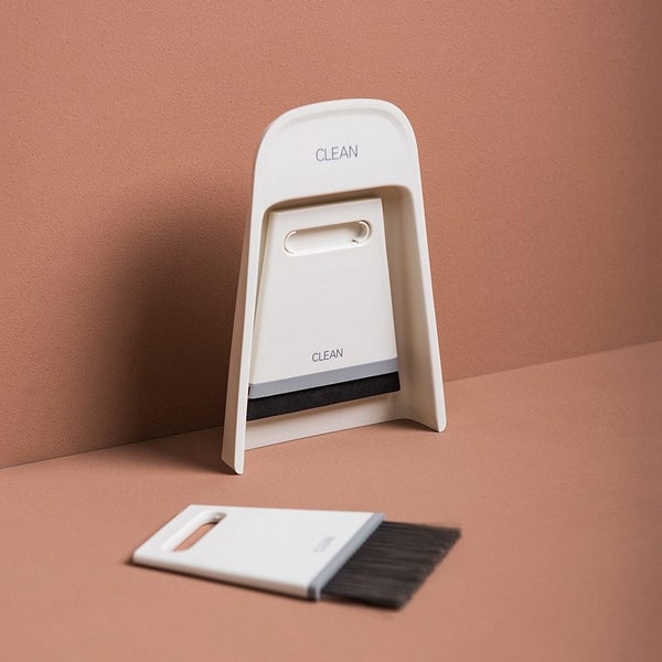 Mini Cleaning Brush Small Broom Dustpans Set - White Carousel 2