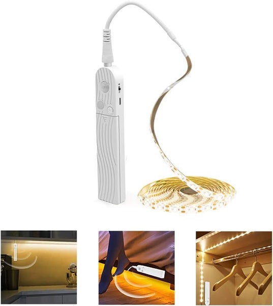 Cabinet Lights,300CM/10FT LED Bed Stairs Wardrobe Strip Lights Motion Senso Carousel 1