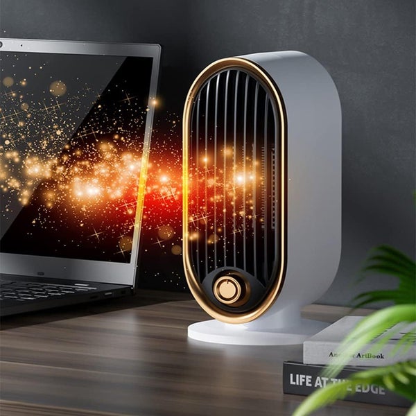 Electric Fan Heater Silent Space Heater for Indoor Bedroom Living Room Carousel 2