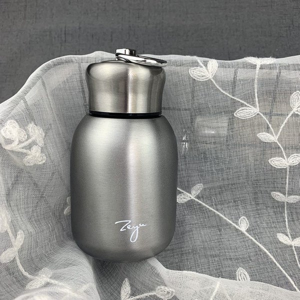 300ML Mini Coffee Vacuum Flasks Lovely Stainless Steel Thermos Portable (Silver) Carousel 1