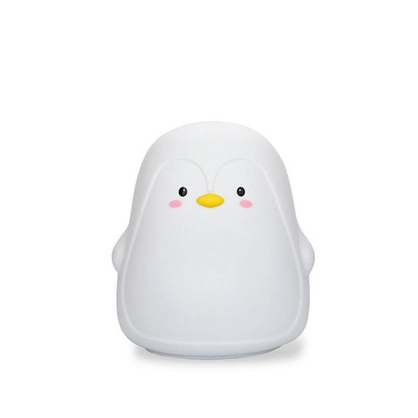 Cute Penguin LED Silicone Baby Night Lamp Bedside USB Night Light Carousel 1