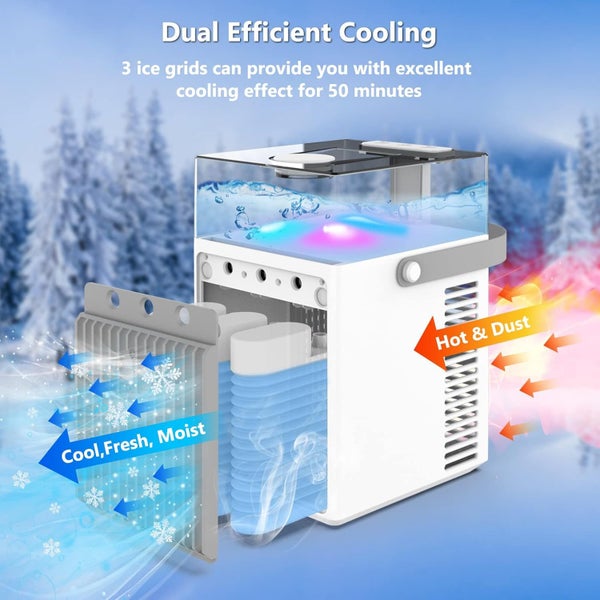 Portable Air Conditioner Powerful Air Cooler Fan 3 Air Speeds Mode Fan Carousel 5