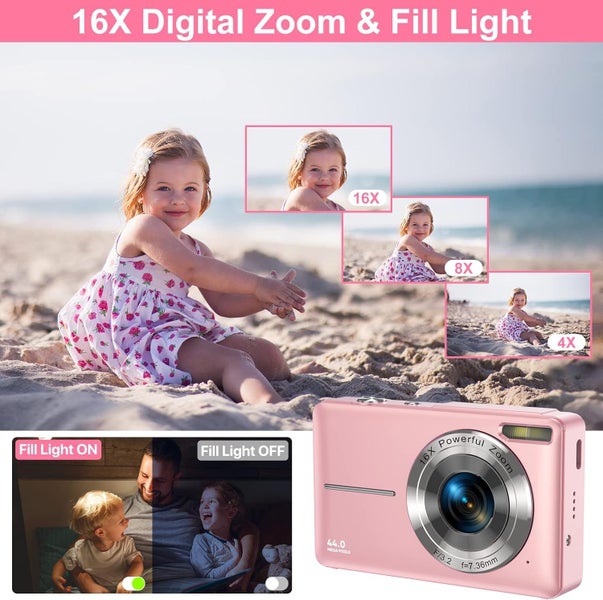 Digital Camera, Kids Camera with 32GB Portable Mini Rechargeable Camera Gift Carousel 2