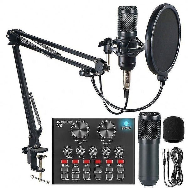 Professional Audio V8 Sound Card Set Bm800 Condenser Microphone Carousel 1