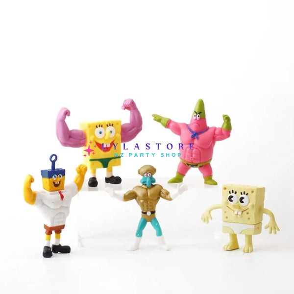 10pcs SpongeBob Figures Set - Cake Topper, Perfect for Birthday Car Decoration Carousel 2