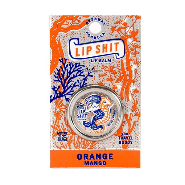 Blue Q Lip Sh*t 8.5g Lip Balm Moisturising Care Cosmetic Beauty Orange & Mango Carousel 1