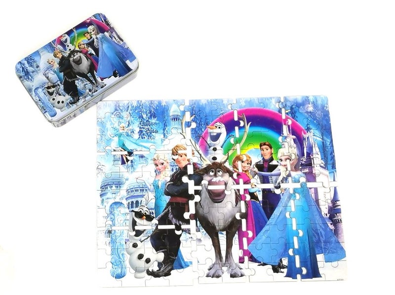 Frozen 100 Piece Jigsaw Puzzle with Tin box Carousel 1