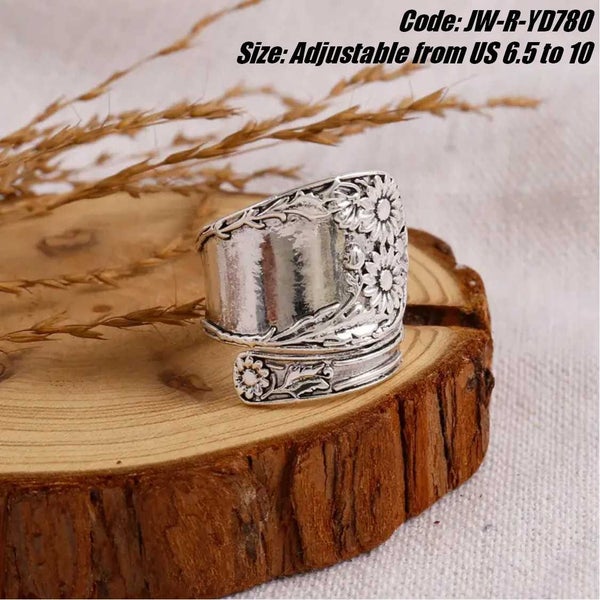 Retro Women's Silver Daisy Ring Wedding Ring Jewellery *Local Buy* Carousel 1