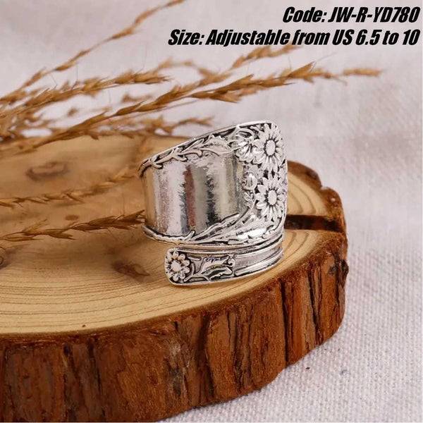 Retro Daisy Silver Ring Spoon Ring Women's Jewellery *Over Stocked* Carousel 1