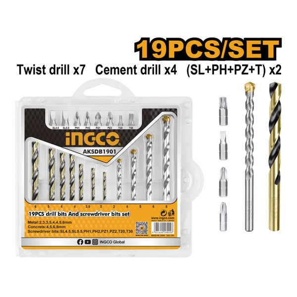 Drill bits & screwdriver bits set 19 Pcs Carousel 1