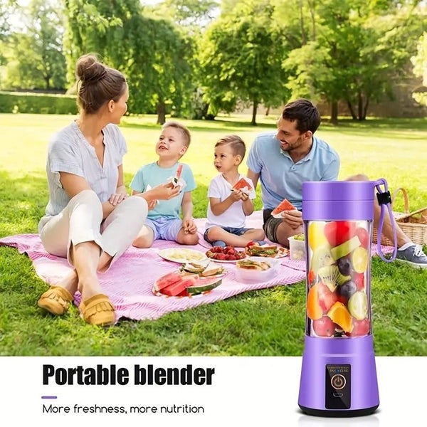 380ml Portable Mini Smoothie Maker Blender - USB Rechargeable - Pink Carousel 5