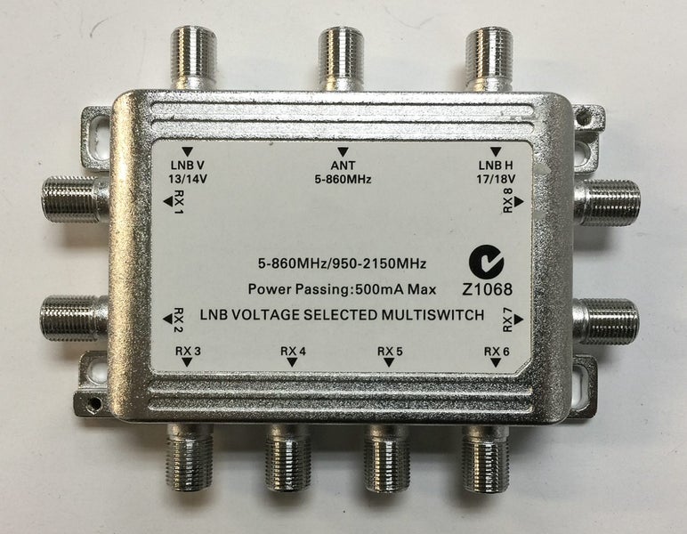 MULTISWITCH LNB VOLTAGE SELECTED MULTISWITCH 3 IN 8 OUT - PASSIVE Carousel 1