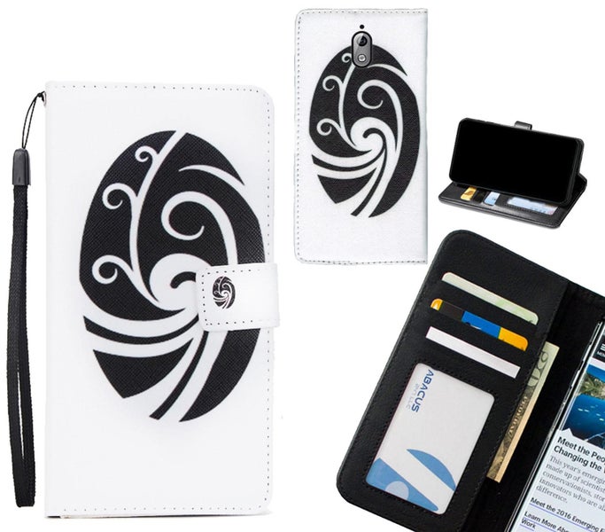 Nokia 3.1 case 3 card leather wallet case printed ID Carousel 1