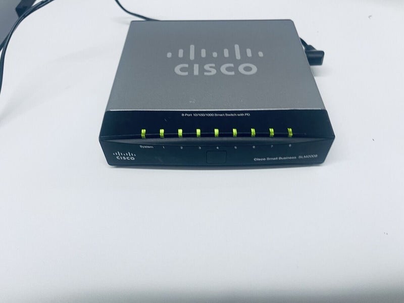 Linksys Cisco Fanless GIGABIT SWITCH 8 PORTS Small Business Switch SLM2008 Carousel 1