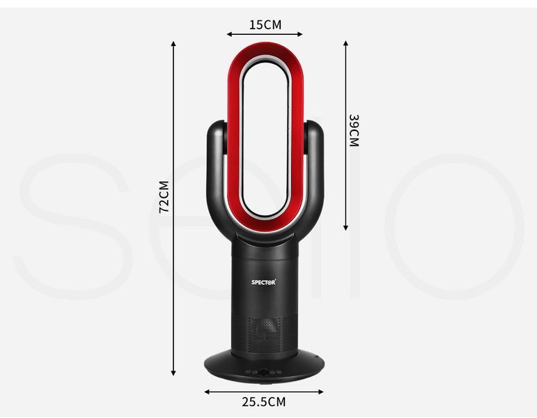 Spector Bladeless Fan Cooler Heater 2 In 1 Air Cool Sleep Timer Remote Control Carousel 9